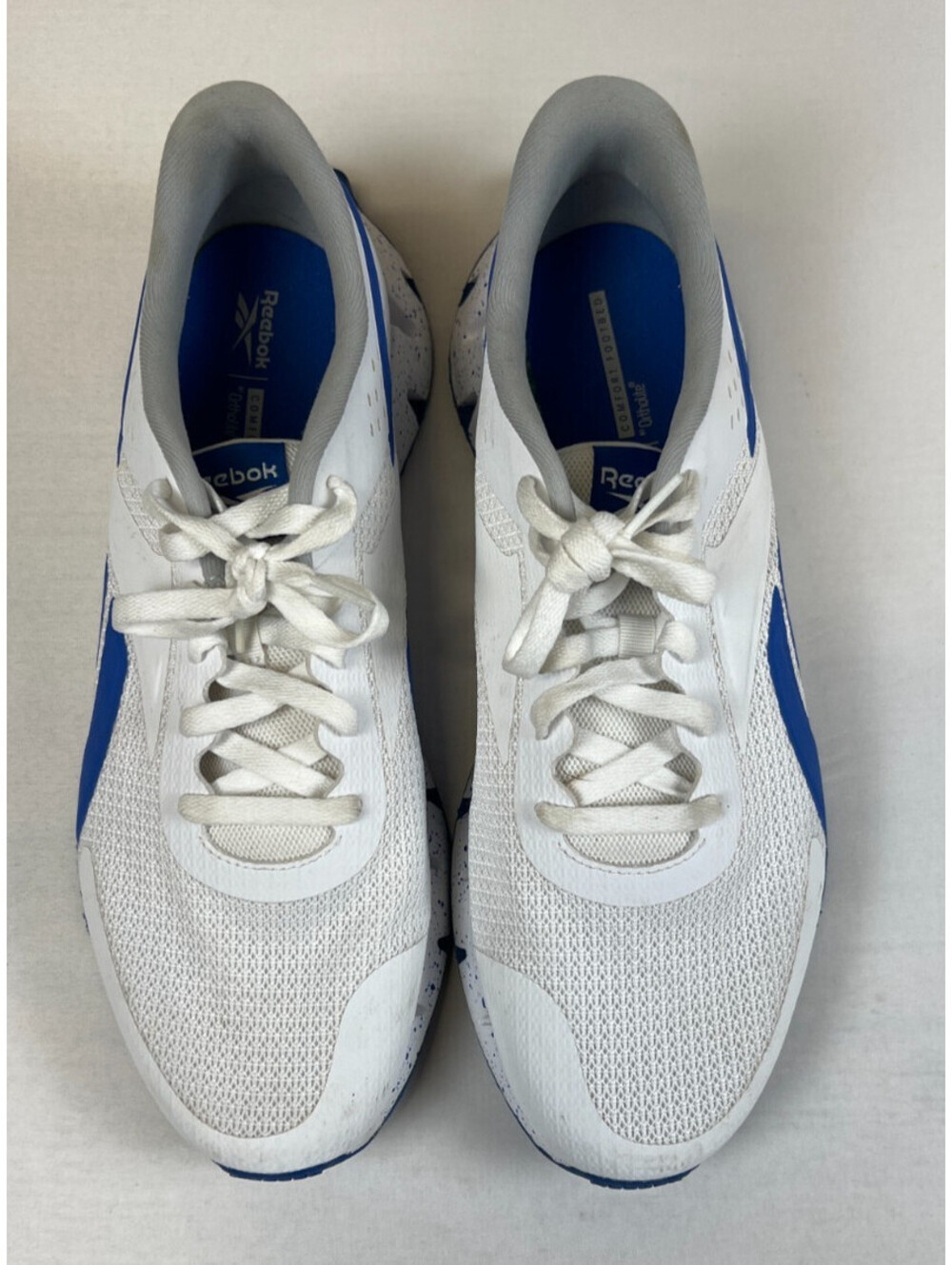 Reebok Zig Kinetica Men's Size 13 White Blue Running Sneakers Shoes